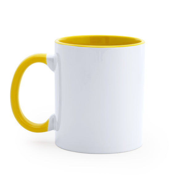 Taza Bicolor Mango - Blanco / Amarillo