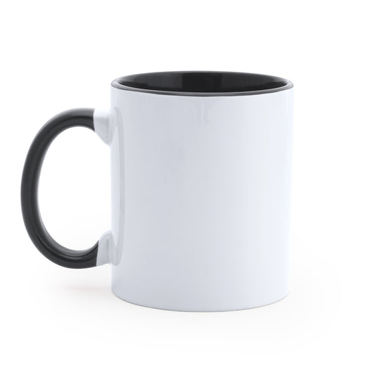 Taza Bicolor Mango - Blanco / Negro